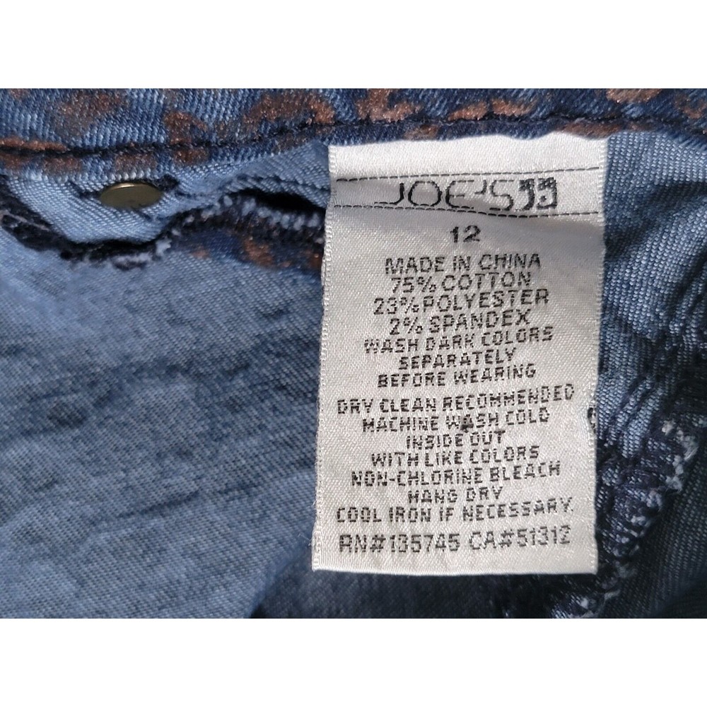 JOE'S JEANS Girls Size 12 Leopard Brown Velvet Skinny Slim Fit Legging Pants - Picture 4 of 16